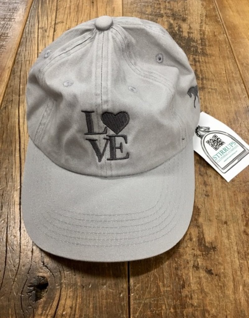 LOVE With Horse Adult Cap Chrome/Black