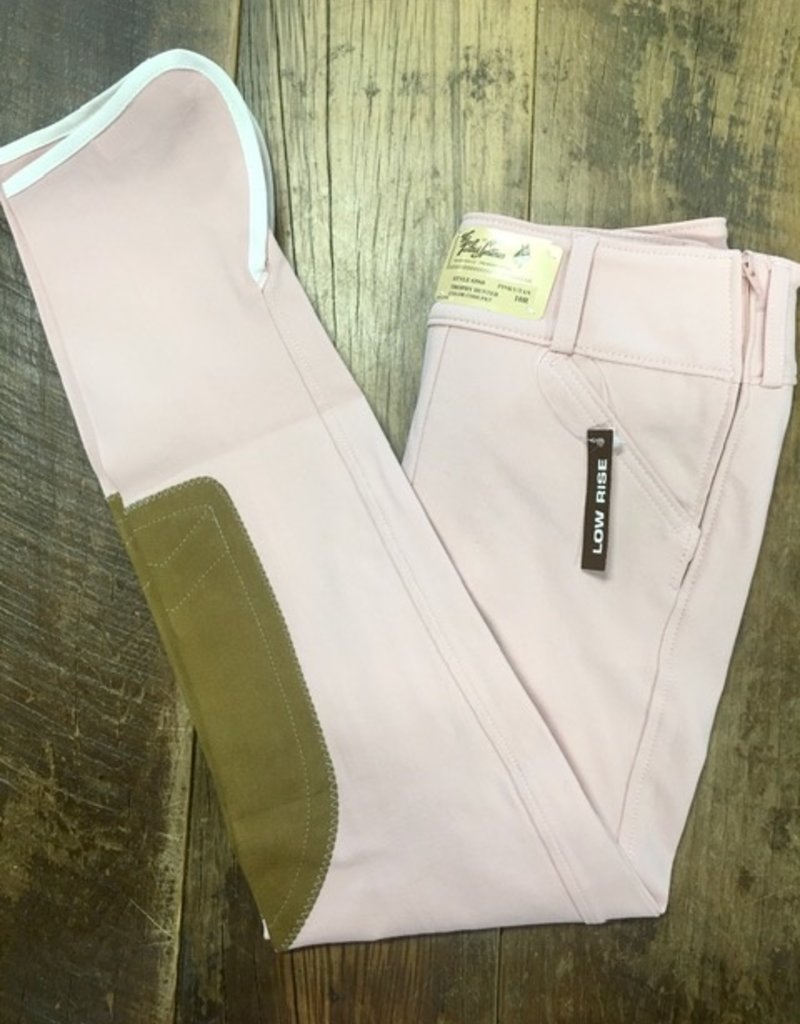 The Tailored Sportsman The Tailored Sportsman Girl's Low Rise Side Zip Breech Pinky/Tan