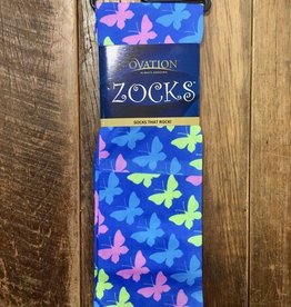 Ovation Ovation Ladies Zocks Boot Socks Bright Butterflies