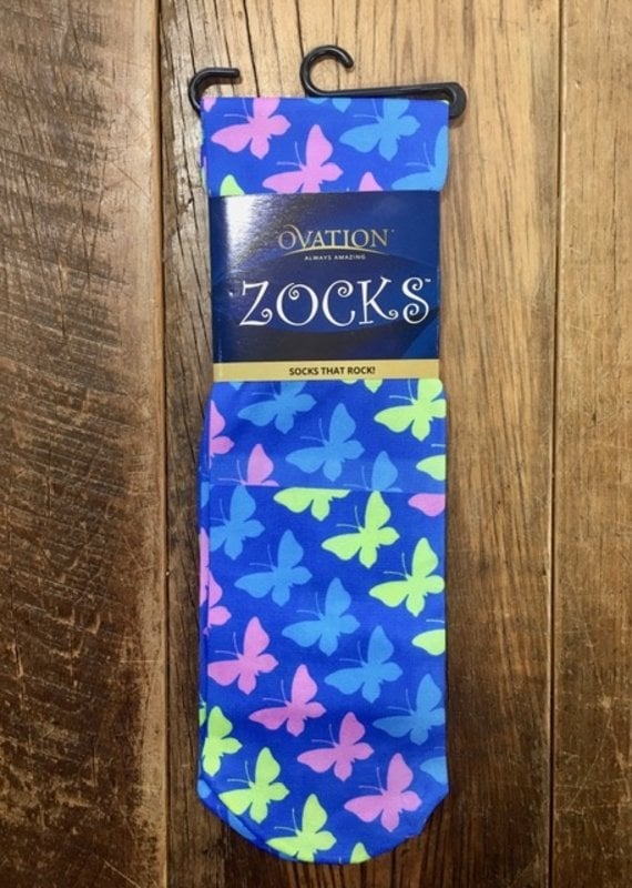 Ovation Ovation Ladies Zocks Boot Socks Bright Butterflies