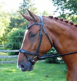 Red Barn Bridlework Red Barn Arena Dressage Bridle Brown With Black Padding Full