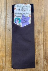 Dreamers & Schemers Dreamers & Schemers Simple Solids Pair and Spare Knit Boot Socks Dark Brown