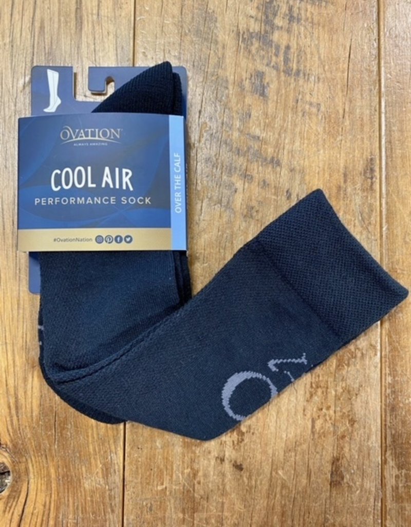Ovation Ovation Cool Air Ladies Black Boot Socks 7-10