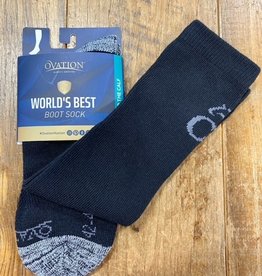 Ovation Ovation Men's World's Best Boot Socks Black 9-12