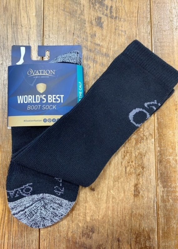 Ovation Ovation Men's World's Best Boot Socks Black 9-12