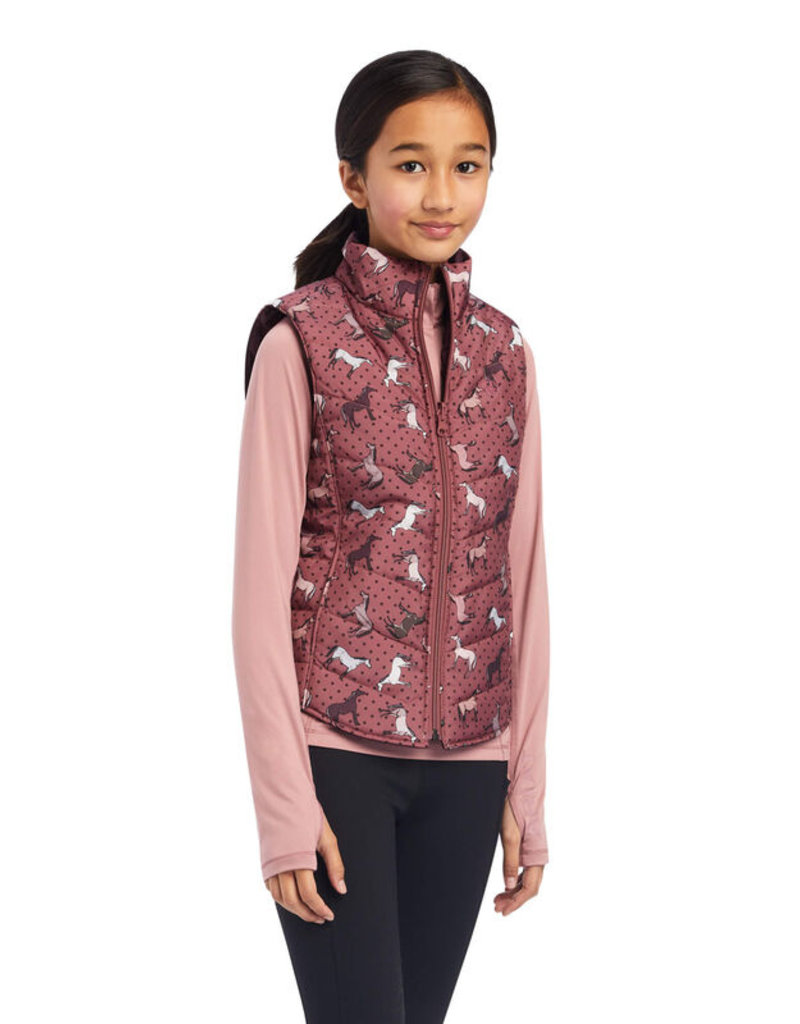 Ariat Ariat Youth Bella Reversible Vest Wild Ginger Ponies/Mulberry