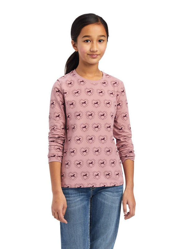 Ariat Ariat Kids' So Love T-Shirt Nostalgia Rose Half Drop Print