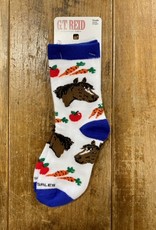 Youth Horses With Apples and Carrots Socks
