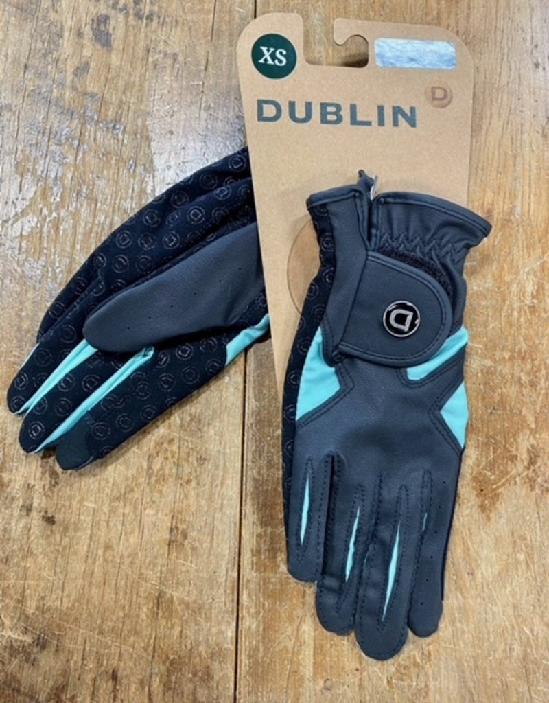 Dublin Dublin Cool-It Gel Riding Gloves Black/Teal