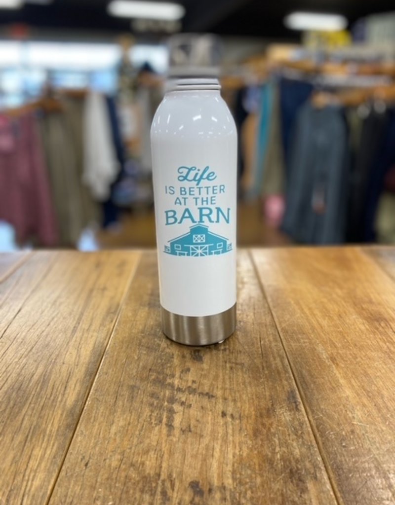 Life Is Better At The Barn Sports Bottle White