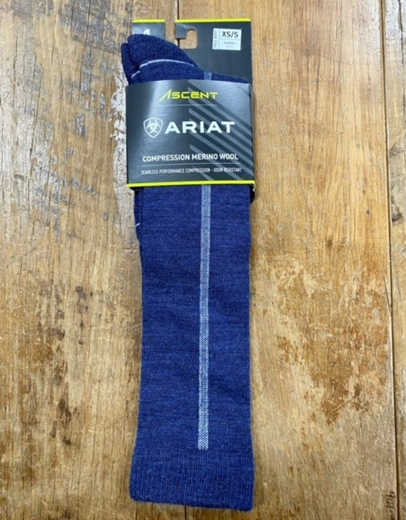 Ariat Ariat Women's  Ascent Merino Wool Boot Sock Navy XS/SM