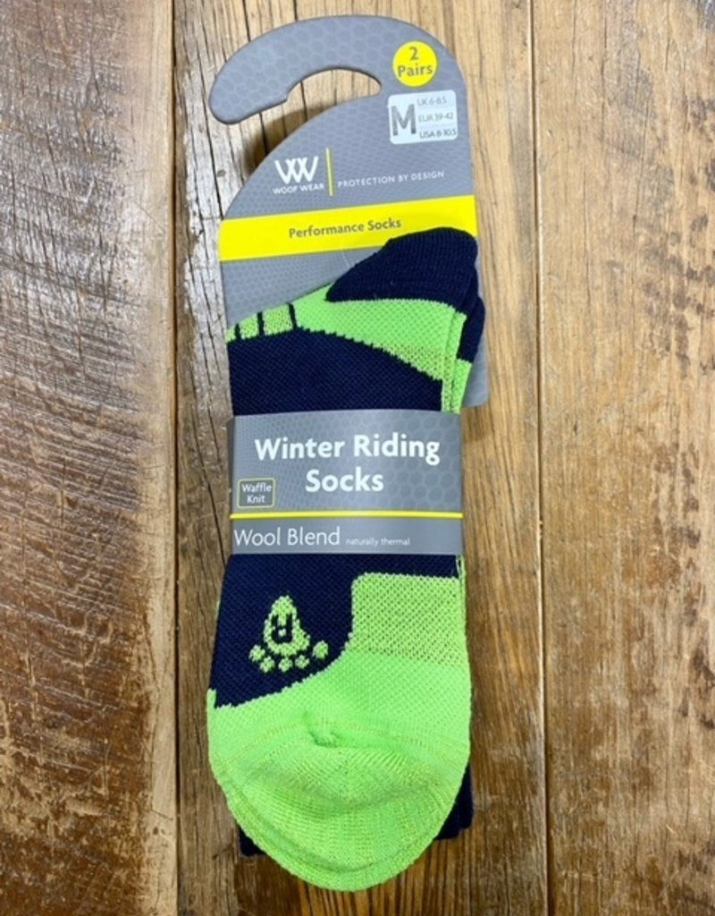 Woof Wear Woof Wear Winter Long Riding Sock Navy/Green Medium
