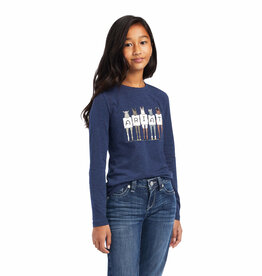 Ariat Ariat Youth Fan Club Long Sleeve Navy Heather