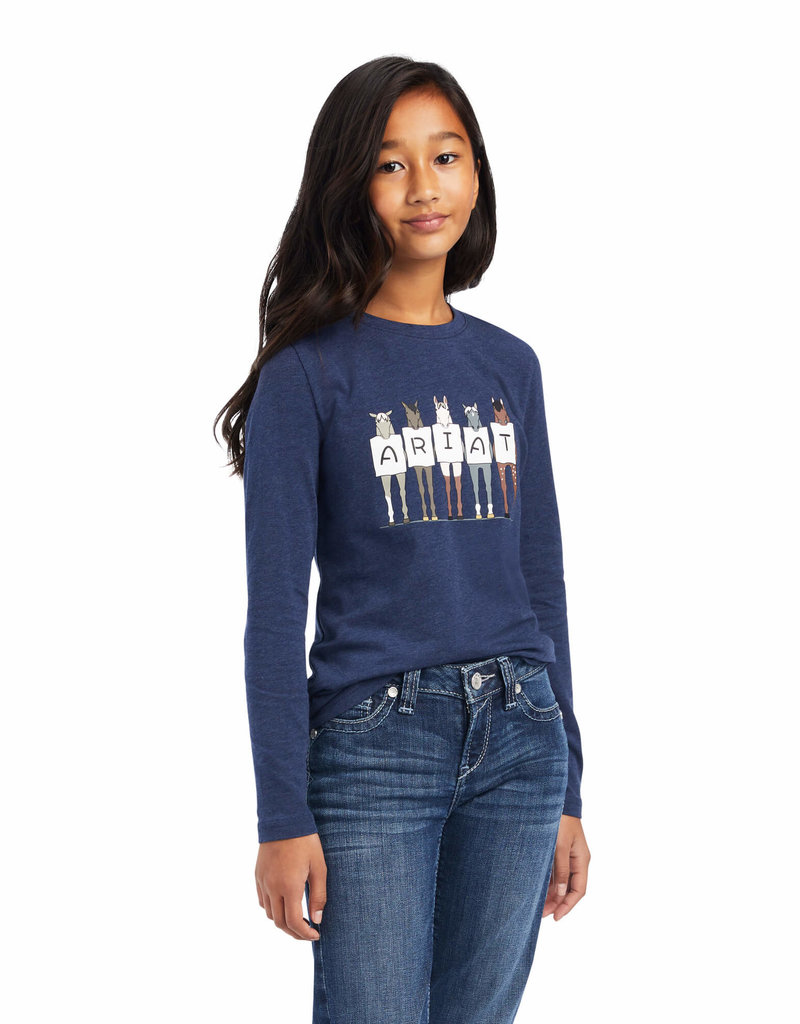 Ariat Ariat Youth Fan Club Long Sleeve Navy Heather