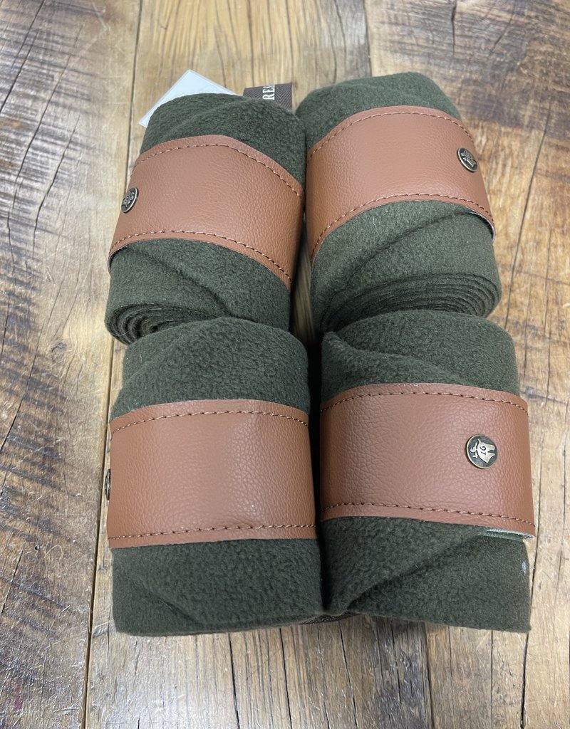 Sixteen Cypress Sixteen Cypress Leatherette Polos Dark Olive/Cognac