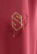 Samshield Samshield Louisa Crystal Flower Show Coat Burgundy Size 36FR/6US