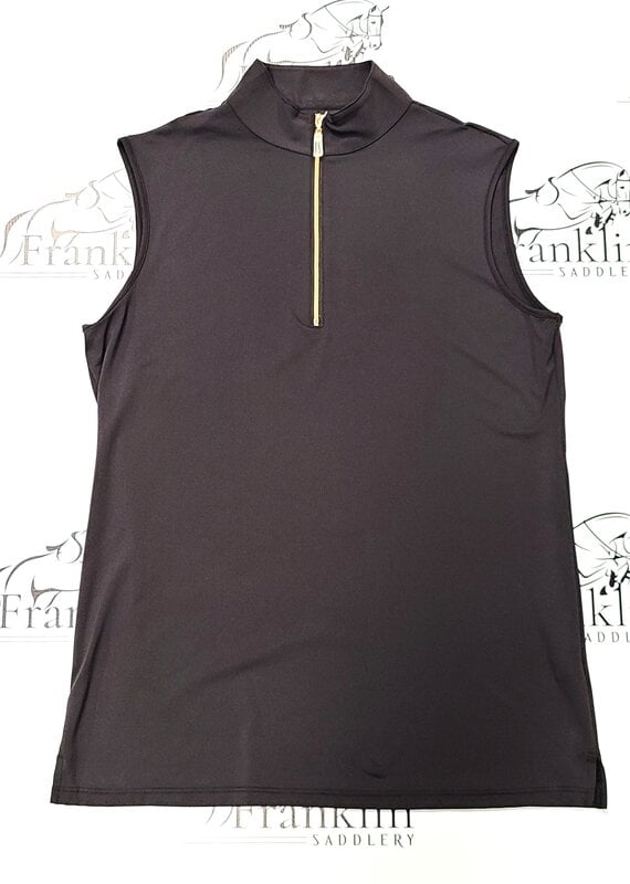 The Tailored Sportsman The Tailored Sportsman Ladies Icefil Sleeveless Black/ Gold Black