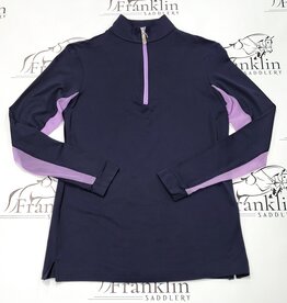 The Tailored Sportsman The Tailored Sportsman Ladies Icefil Long Sleeve Navy/ Orchid