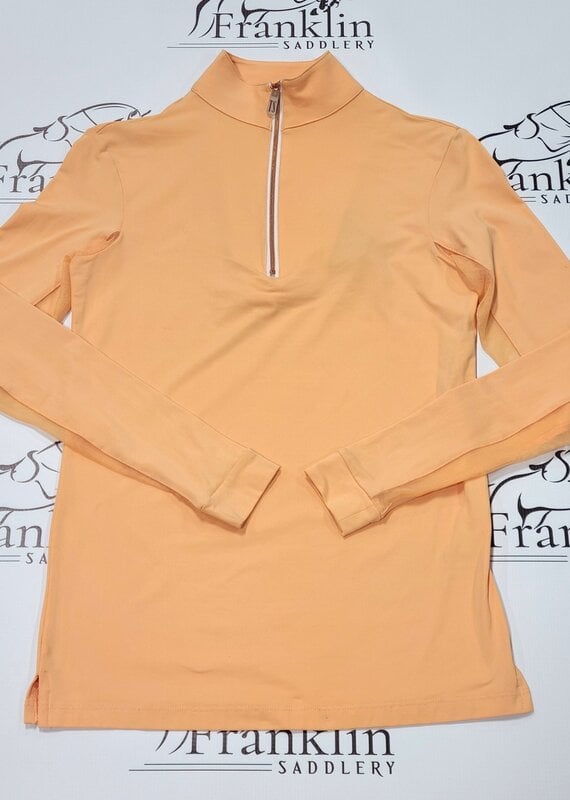 The Tailored Sportsman The Tailored Sportsman Ladies Long Sleeve Icefil Orange Crush/ Rose Gold White