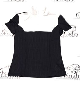 Equisite Equisite Women's Short Sleeve Show Shirt Genevieve Jet Black