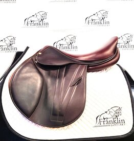 Butet Used Butet Premium M 17.5" Seat 2.5 Flap Extra Wide Tree D+TF Panel Cachou Saddle Consignment #639