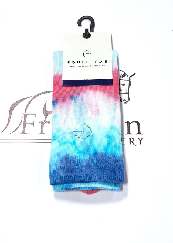 Ride-Equi Equitheme Havana Youth Socks Blue/Pink 35-38