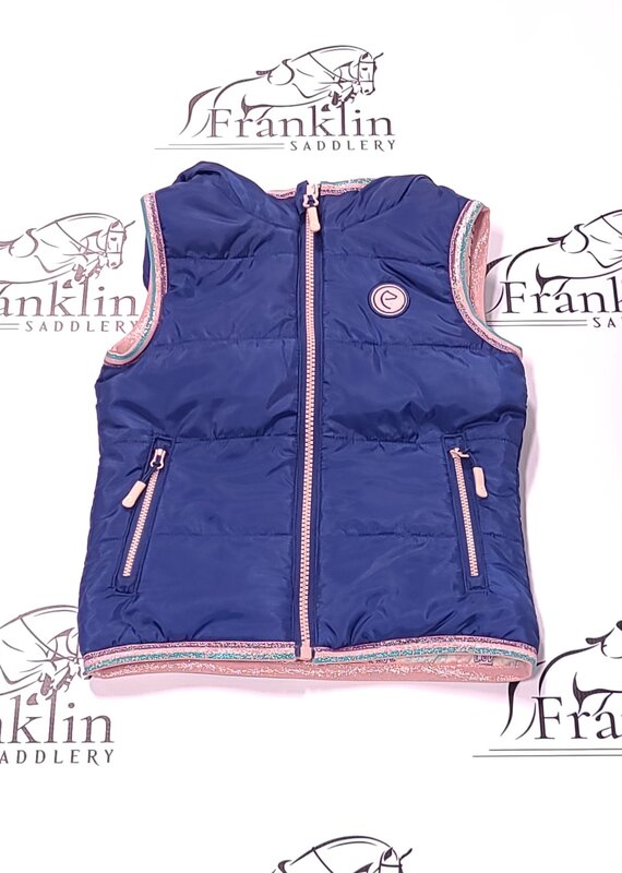 Ride-Equi Equitheme Youth Mady Reversible Vest Navy