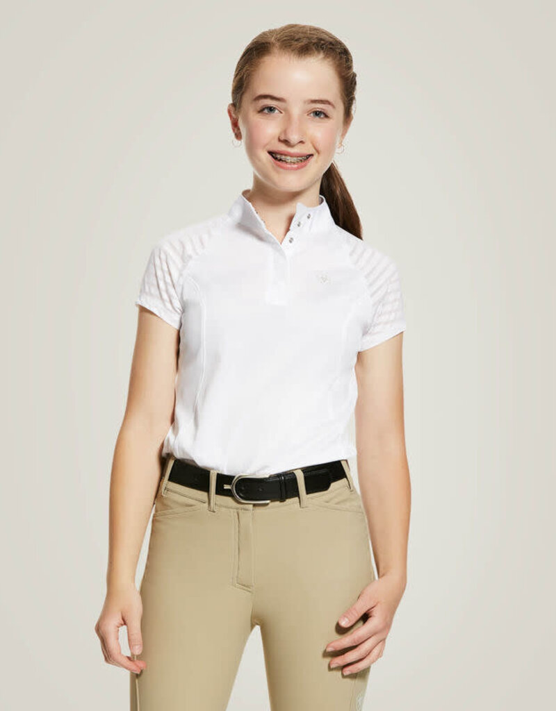 Ariat Ariat Girls Aptos Vent SS Show Shirt White