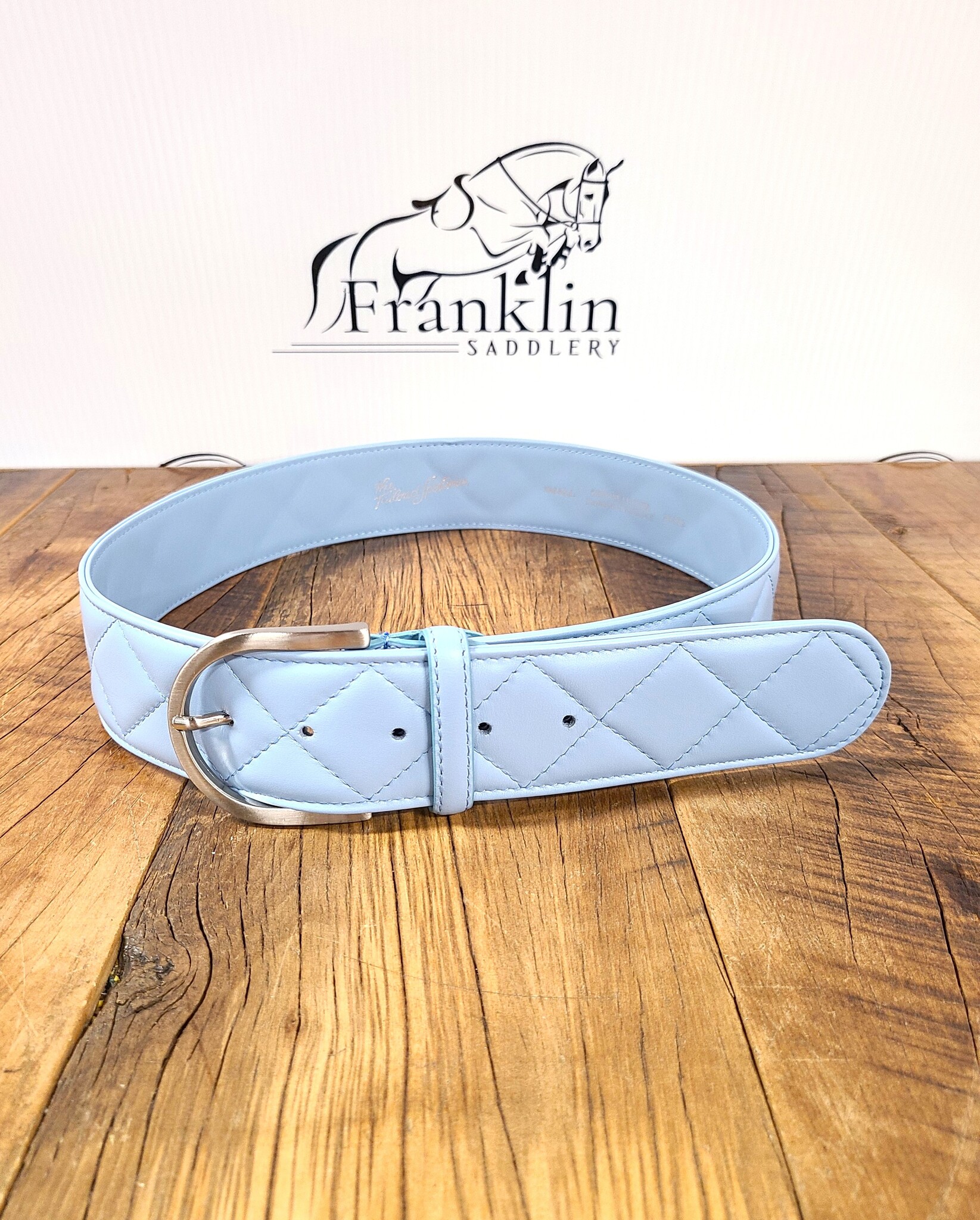 The Tailored Sportsman Sky Blue Quilted Belt Tailored Sportsman Quilted C Belt - Colors – atlanta saddlery main image 2