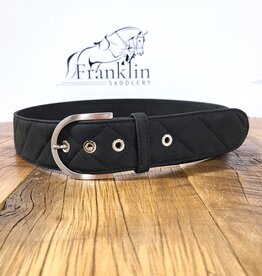The Tailored Sportsman Clarino Black Quilted Belt Large
