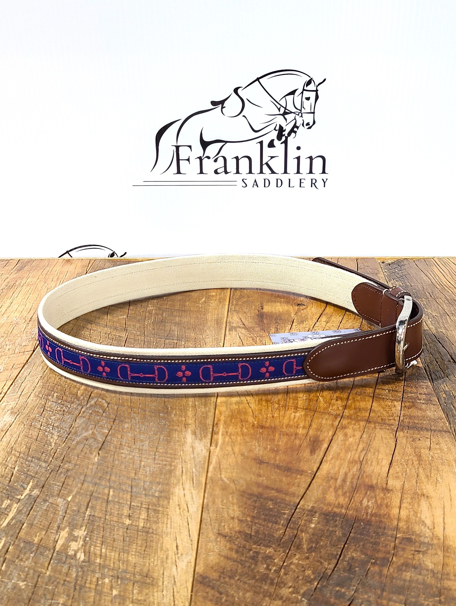 Romfh Leather/Canvas Lillybits Belt - Franklin Saddlery display picture 2