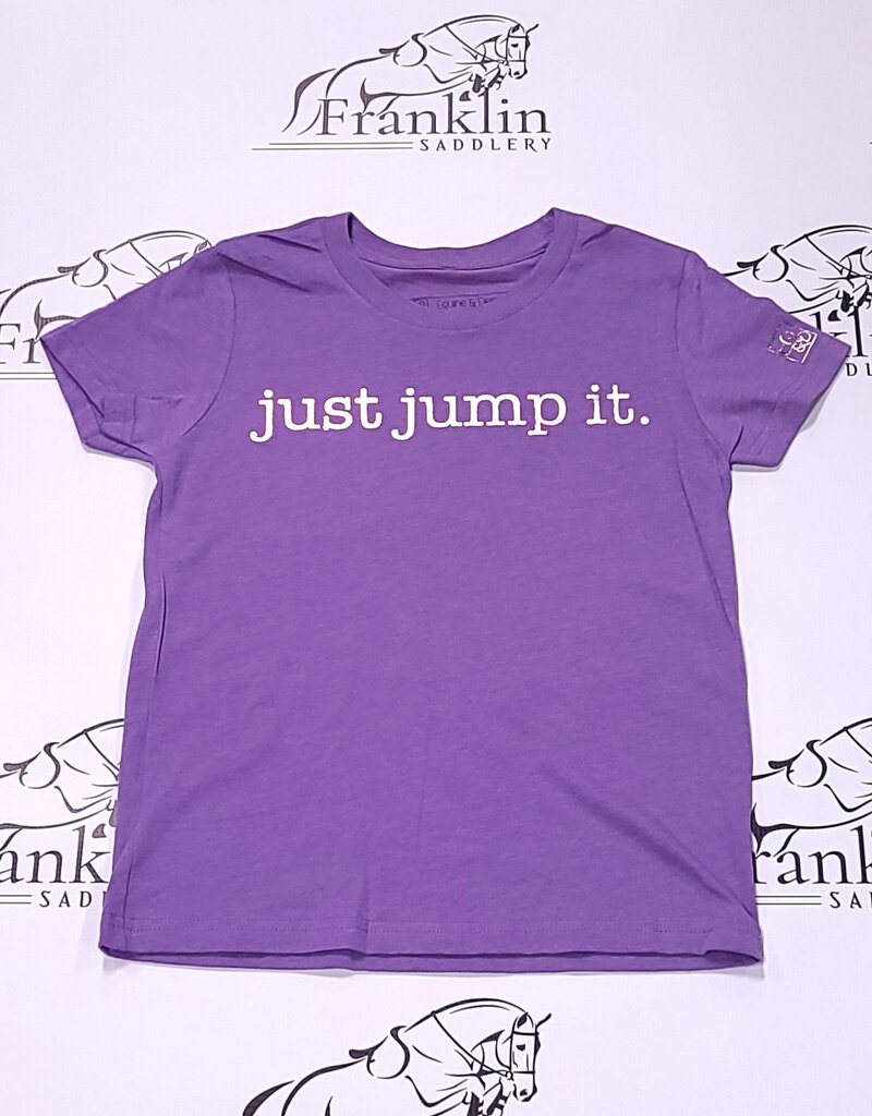 Equine & Design Just Jump It Youth Short Sleeve Heather Purple