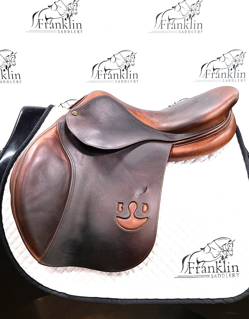 Bruno Delgrange Jumping Saddle 17.5" Seat Consignment #547