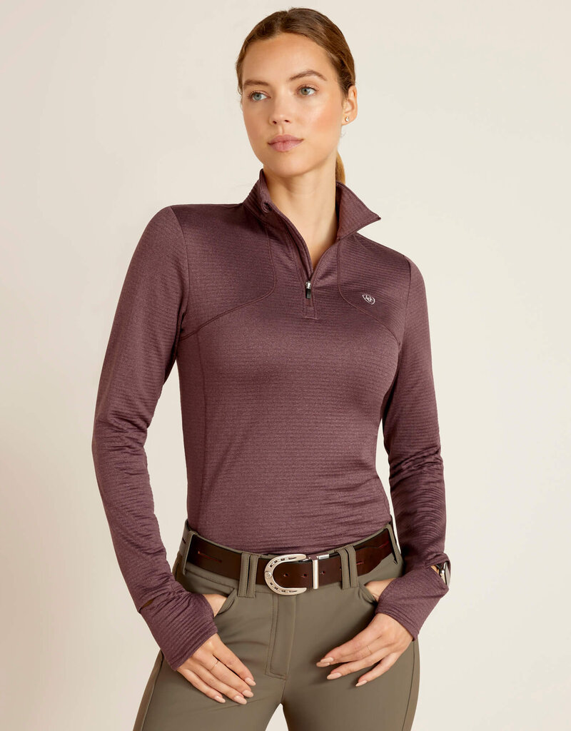 Ariat Ariat Women's Gridwork 1/4 Zip Baselayer Huckleberry