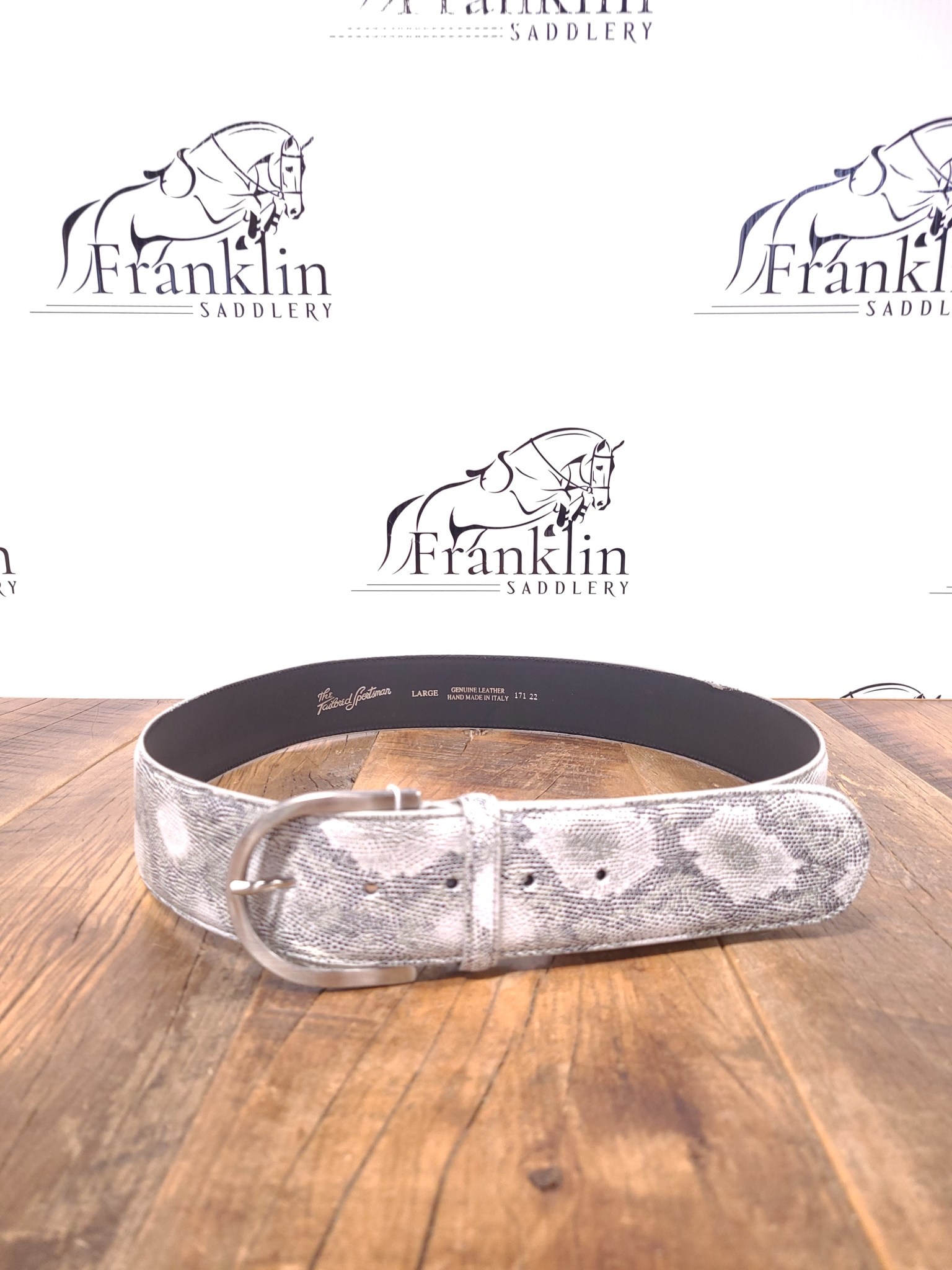 The Tailored Sportsman Green Multi Lizard Belt - Franklin  display picture 2