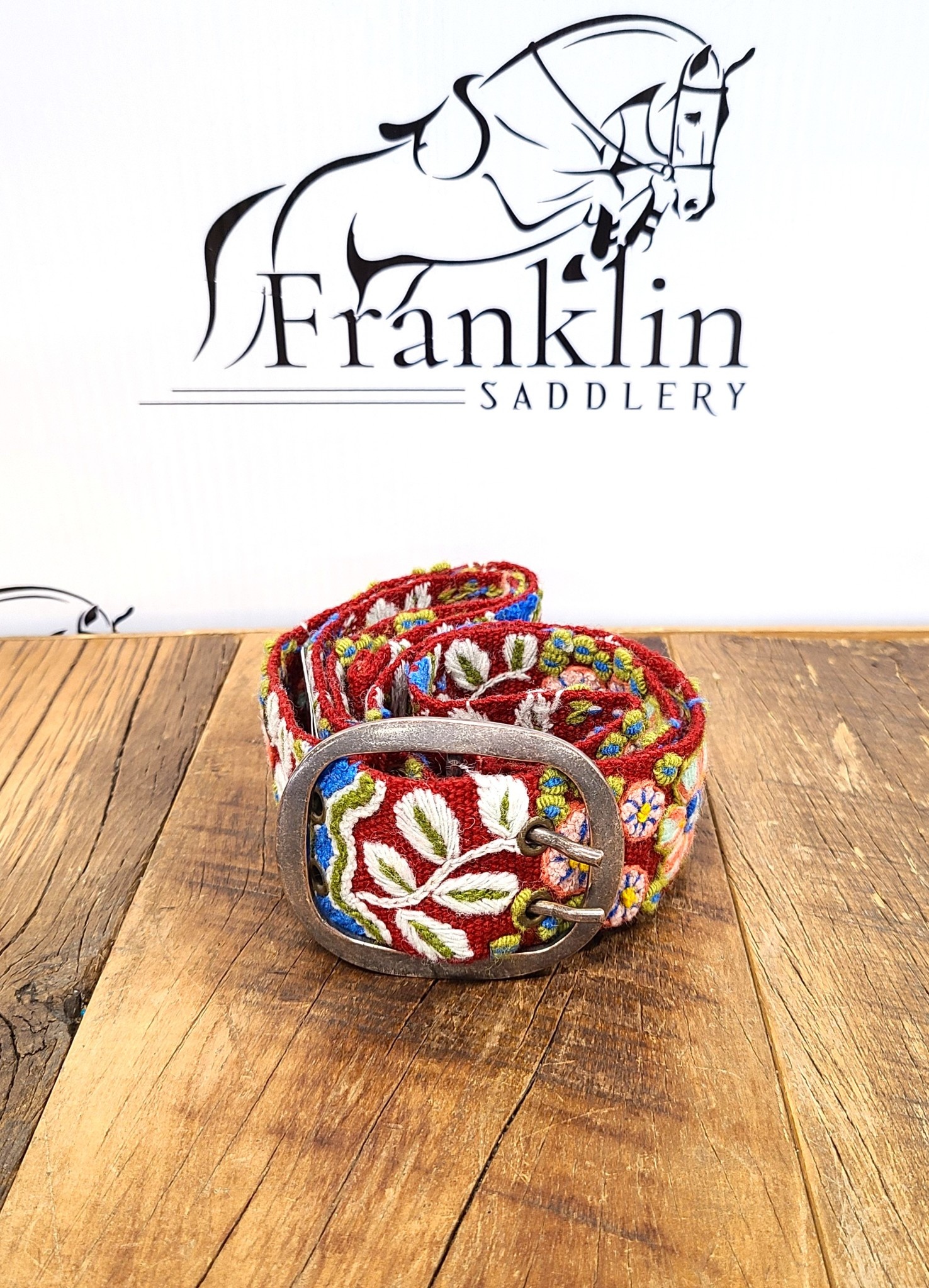 Jenny Krauss Southwest Walkabout Embroidered Wool Belt