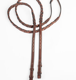 ADT Tack ADT Tack Rubber Lined Fancy Laced Reins 54"