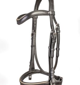 ADT Tack ADT Tack Classique Anatomical Bridle w/Calfskin Covered Rein Black