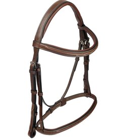 ADT Tack ADT Tack Imperial Bridle with Laced Fancy Reins Mono Crown Brown