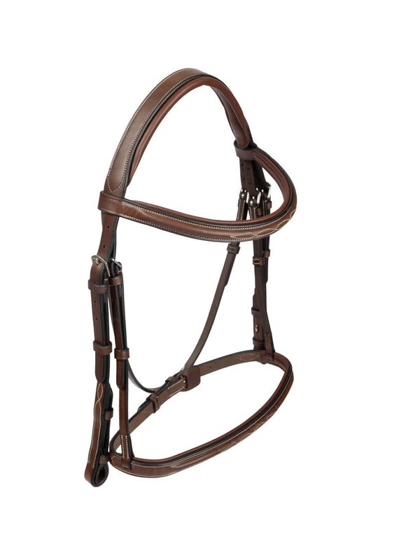 ADT Tack ADT Tack Imperial Bridle with Laced Fancy Reins Mono Crown Brown