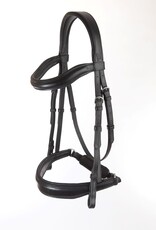 ADT Tack ADT Tack Leon Anatomical Dressage Bridle w/Calfskin Reins - Crank, Black