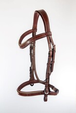 ADT Tack ADT Tack Classique Anatomical Bridle with Rubber Reins Brown