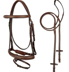ADT Tack ADT Tack Starman Bridle w/ Rubber Reins and Crank Cavesson