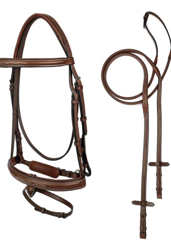 ADT ADT Tack Starman Bridle w/ Rubber Reins and Crank Cavesson