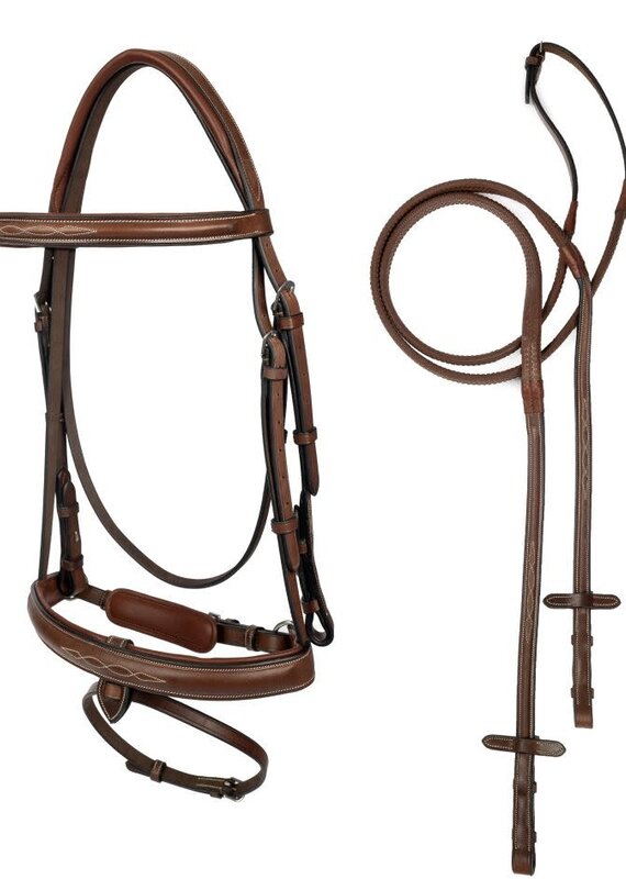 ADT Tack ADT Tack Starman Bridle w/ Rubber Reins and Crank Cavesson