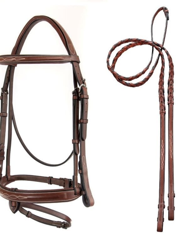 ADT ADT Tack Starman Bridle with Laced Reins