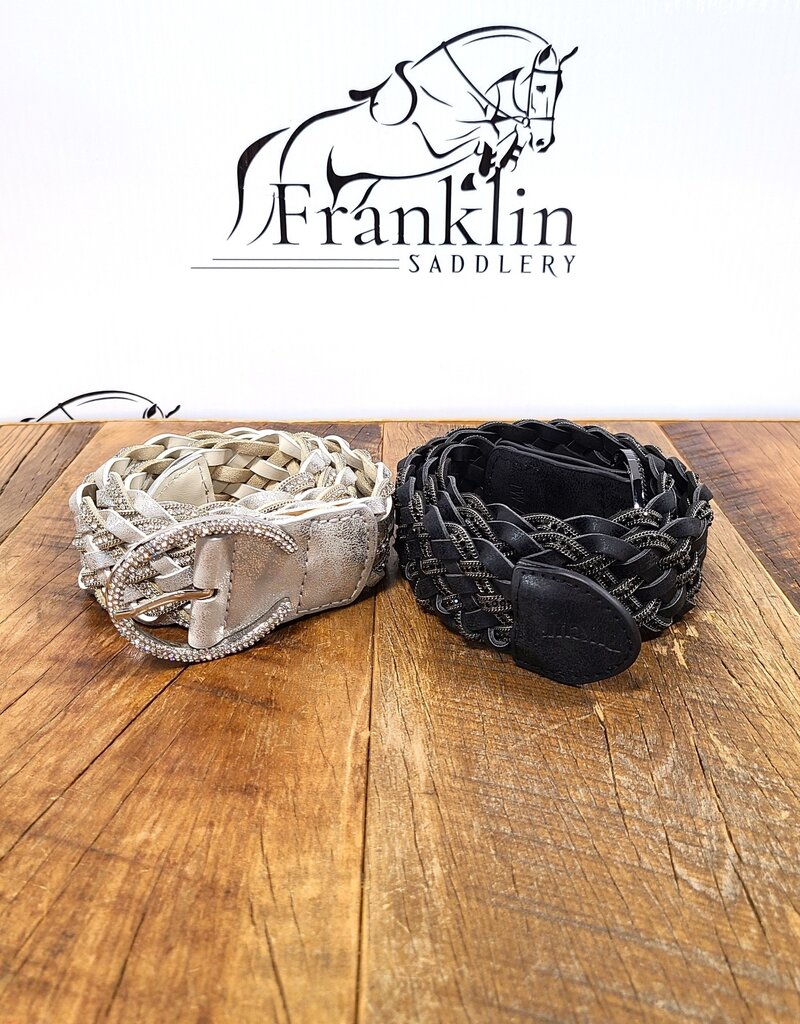 Pikeur Pikeur Ladies Braided Stone Belt Black