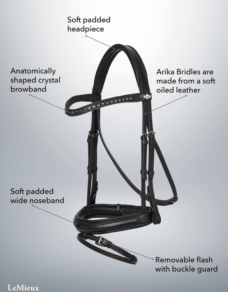LeMieux LeMieux Arika Dressage Bridle Black/Silver