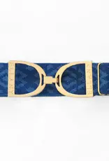 Ellany Equestrian Ellany 1.5" Royal Tribal Gold Stirrup Elastic Belt