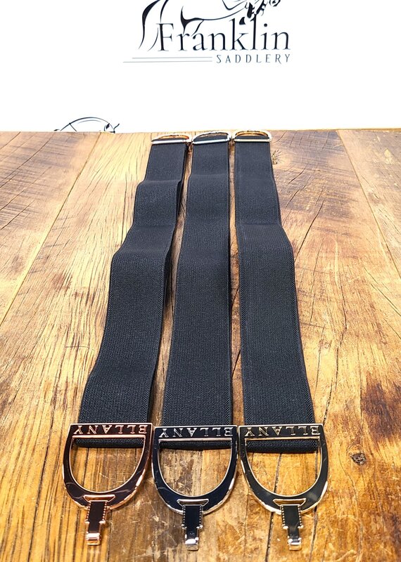 Ellany Equestrian Ellany 1.5" Black Stirrup Elastic Belt